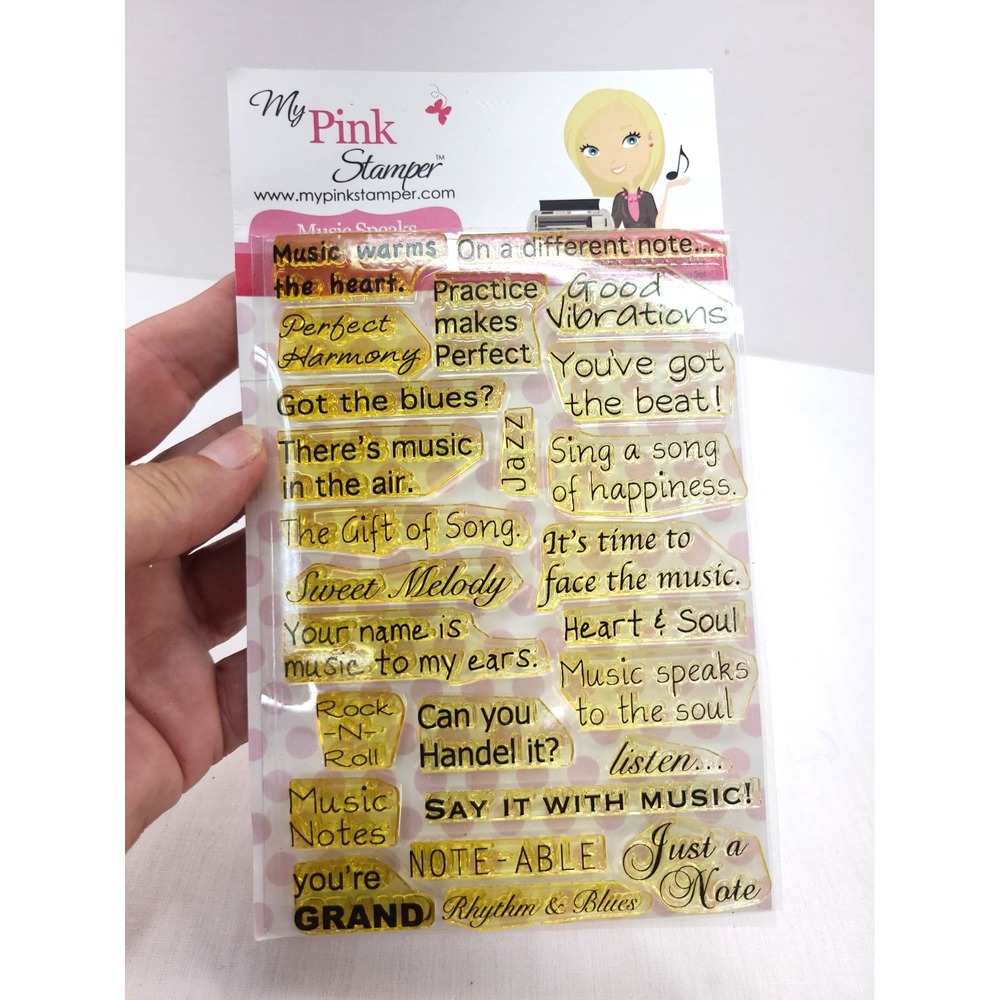 My Pink Stamper Music Speaks Scrapbooking stamps